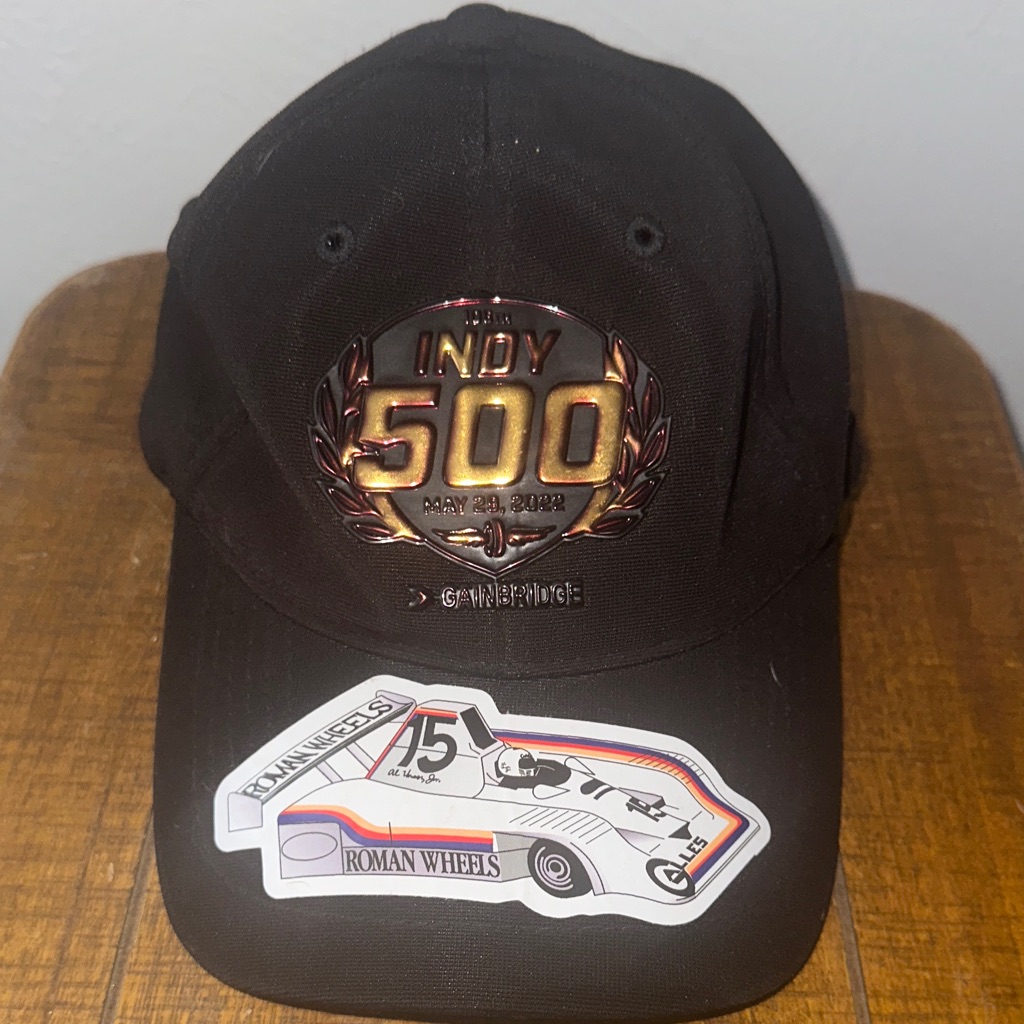 Indy 500 Black Cap With Logo Brand New
